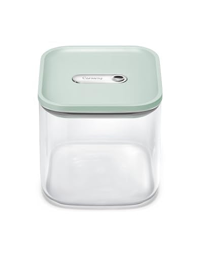 Caraway 2.5 qt Glass Airtight Food Storage Container with Lid - color: Mist, size: 2.5qt Container