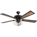 Prominence Home Glenmont, 52 Inch Farmhouse LED Ceiling Fan with Light, Pull Chain, Three Mounting Options, Dual Finish Blades, Reversible Motor - 40278-01 (Oil-Rubbed Bronze) - color: Bronze