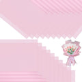 CCIJESW 20 Sheets Flower Bouquet Wrapping Paper Pure Pink - color: 003-Slightly Transparent Pink