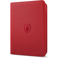 Premium Zip Card Binder, Fabmaker 9 Pocket Trading Card Binder PU Cover - color: Red, size: 9 Pocket - 13.9" x 10.5"