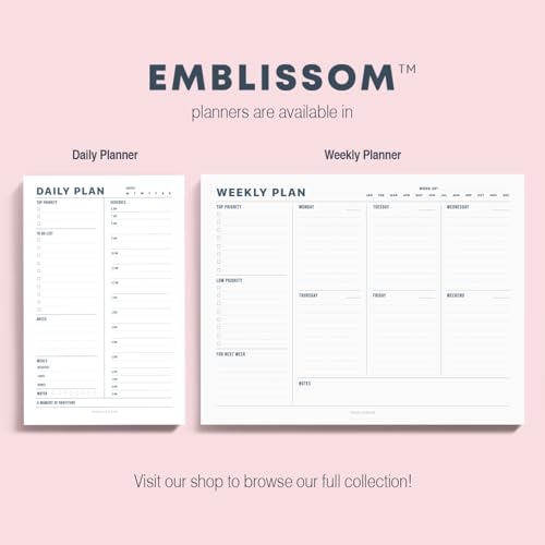 Daily Planner Notepad, 5.5 x 8.5" Tear-Off Pad – 70 Undated Sheets Focus-Enhancing Desktop Organizer with Hourly Schedule, To-Do List for Work, School (White, Minimalist, 1 Pack) - size: Minimalist, 1 Pack