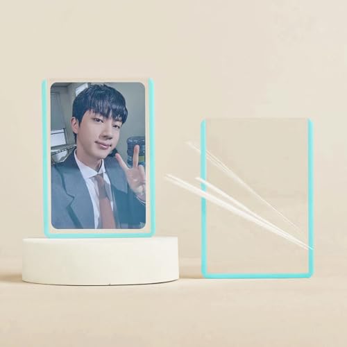 Mandu Deco Colored Border Toploaders for Kpop Album Photocards, 2.5" x 3.5" (Pack of 25) (Mint) - color: Mint