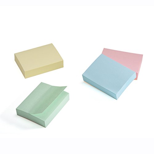 Sticky Notes, Mini Self-Stick Memo Notes - Self Adhesive - 1 ½ X 2 Inches - 100 Sheets Per Pad, 24 Pads Per Pack - Premium Quality - for Home, Office, School (Pastel)