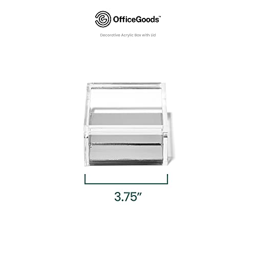 OfficeGoods Acrylic Desk Organizer with Silver Base, Medium - color: Silver, size: Medium