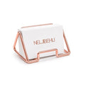 Business Card Holder for Desk, Rose Gold Card Display Stand - color: rose gold