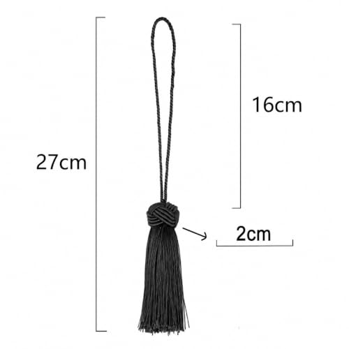 BEL AVENIR 8 Pcs Elegant Polyester Key Tassel Colorful Craft Tassels Charms - color: Black