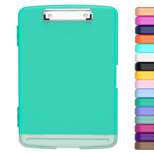 Hongri Clipboard with Storage with Pencil Case, 8.5 x 11 Storage Clip Board - color: Green