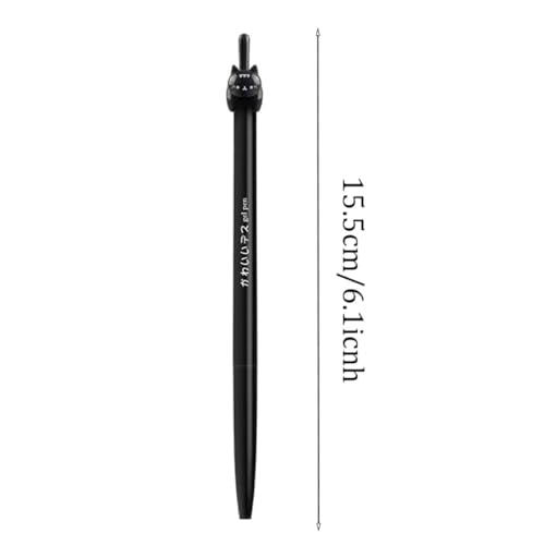 22pcs/set Creative Animal Cat Shaped Retractable Gel Pen Set, 0.5mm Black Quick Drying Filling Pen Refills Signature Pen, Suitable for Office Writing (2 Random Pens+20Refills)