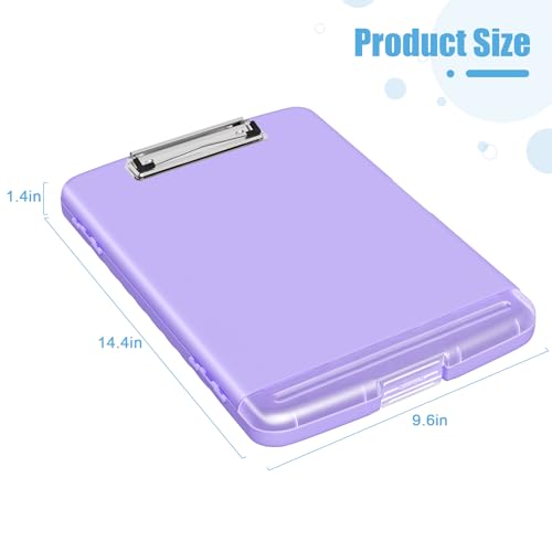 Hongri Clipboard with Storage with Pencil Case, 8.5 x 11 Storage Clip Board - color: Purple