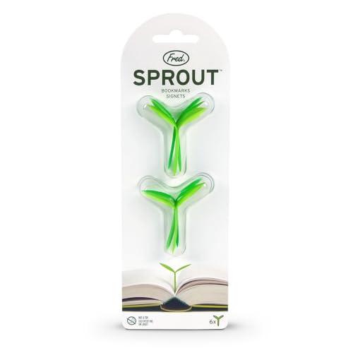 Genuine Fred Sprout Little Green Bookmarks, Set of 6 - style: Sprout