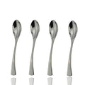 JASHII 18/10 Stainless Steel 4 Piece Mirror Polished Silver Dessert Spoon Salad Spoon Silverware Server Utensil Set 19CM - color: Dessert Spoon