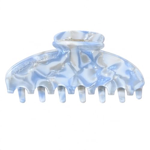 Luxury Hair Claw Clip Premium Acetate Strong Hold 4 Inch (Opal Blue) - color: Opal Blue
