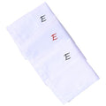 Monogrammed Handkerchiefs for Men 3-Pack Cotton, White Hankies - color: E1