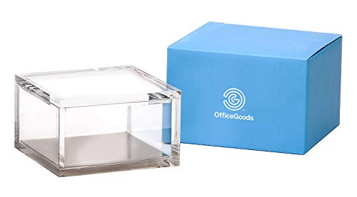OfficeGoods Acrylic Desk Organizer with Silver Base, Small - color: Silver, size: Small