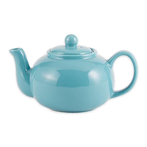 RSVP International Stoneware Teapot Collection, Microwave and Dishwasher Safe, 16 oz, Turquoise - color: Turquoise, size: 16 oz