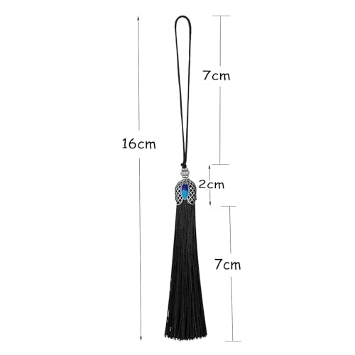 20pcs 16cm/6.3inches Vintage Silver Color Bookmark Tassels Silky Handmade Soft Craft Tassels with Loops for Bookmarks, Crafts and Jewelry Making (Mixed Color) - color: Mixed Color