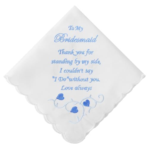 Wedding Handkerchiefs Something Blue Gifts for Bride & Groom - color: Bridesmaid Gift