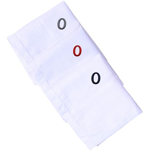 Monogrammed Handkerchiefs for Men 3-Pack Cotton, White Hankies - color: O