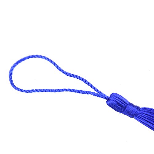 100Pcs 5 Inch Silky Bookmark Tassels for Jewelry, Souvenir(Navy Blue) - color: Navy Blue