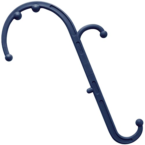 LiBa Back and Neck Massager Trigger Point Hook Therapy Tool Navy - color: C. Navy (1 Pack)