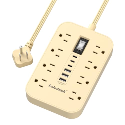 Beige Power Strip with USB Ports - 10 FT - color: Beige, size: 10FT