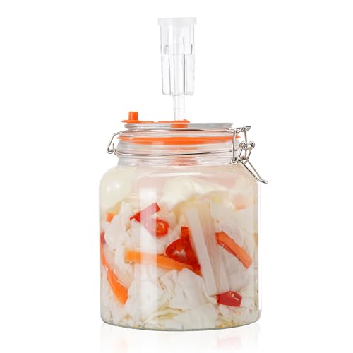 0.6 Gallon Glass Fermentation Jar with Airlock, Small Batch Kit - size: 0.6 Gallon