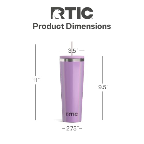 RTIC 28oz Everyday Tumbler, Insulated, Ceramic Lined, Lavender Glitter - color: Lavender Glitter, size: 28 Ounces