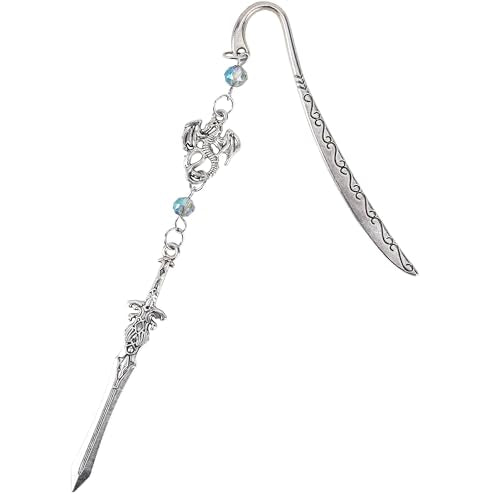 Fantasy Fourth Wing Bookmark - Cool Fourth Wing Book Mark Tassel Chain Pendant Metal Inspirational Ancient Silver Bookmarks Reader Men Boy Valentines Gift Students Teachers School Supplies