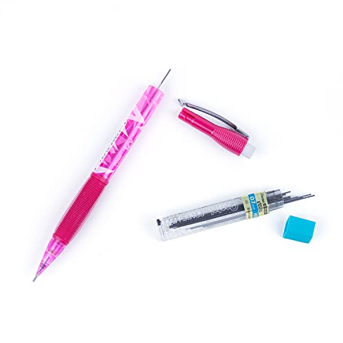 Pentel Icy Mechanical Pencil, 0.7mm, Tinted Pink Barrel, Box of 12 (AL27TP)