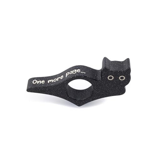 Cat Book Page Holder for Reading, Bookish Gifts & Accessory, Ideal for Bookworms, Book Lovers & Readers, Made in USA (Starry Black) - style: Starry