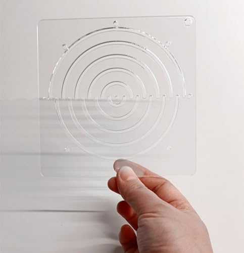 Acrylic Sashiko Stencil,Sashiko Embroidery Pattern,Quilt Stitch Mold,Small Needle Embroidery for Manual DIY Tool Template (Half Circle) - style: Half Circle