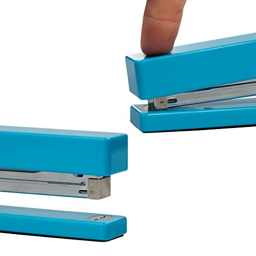 JAM PAPER Modern Desk Stapler - Blue - Sold Individually - color: Blue, size: Pack of 1
