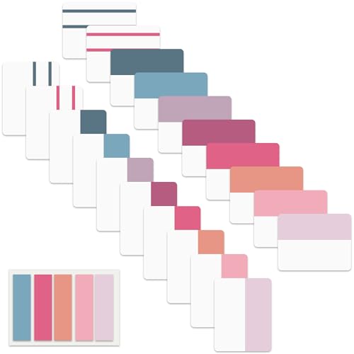 ELII 500 PCS Sticky Index Tabs 2 Inch Colorful Sticky Tabs for Notebooks - color: Sunset, size: 500
