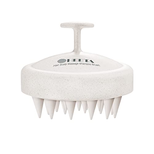 HEETA Scalp Massager Hair Growth Scrubber for Dandruff Removal Hair Care - color: New Beige