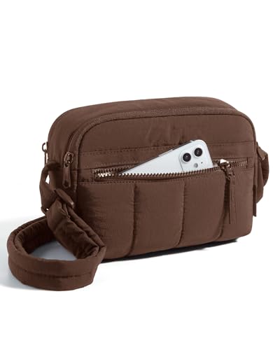 BAGSMART Cross Body Purse, Mini Crossbody Bags for Women Travel Purse - color: Dark Brown, size: Small