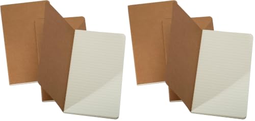 TWONE Travel Journal Set - 3 Notebooks for Unforgettable Moments - Soft Cover, Compact Size - 4.3” x 8.2” - 100gsm, 60 Ruled Pages/30 Sheets per Journal - Perfect for Travelers (Pack of 2) - size: H5 (Pack of 2), style: Ruled