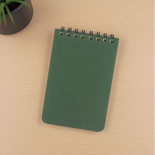Top Spiral Pocket Notebook Set, Grid Stone Paper Memo Pads, Waterproof Portable Notebooks for Outdoor & Daily Use (Pink) - color: Pink