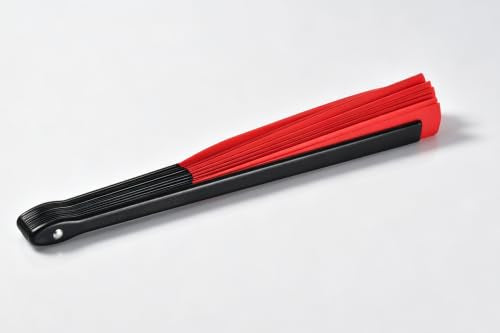 2 Pack Large Folding Hand Fan, red Chinese Kung Fu Tai Chi Fan Nylon-Cloth Fan for Men and Women Performance, Dance, Decorations, Festival, Gift (Folding Fan red 2p+case) - color: Red+red