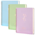 MGGAO 3 Pcs Spiral Notebooks For Women, Aesthetic College Ruled Journal - color: Pack 2