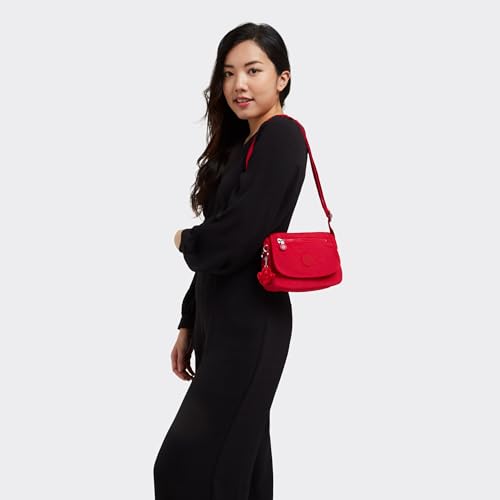 Kipling Sabian Crossbody Mini Bag - color: Red Rouge, size: 7.75''L x 5.75''H x 3.25''D