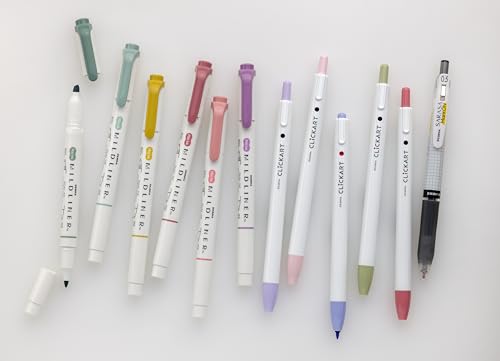 Zebra Pen Journaling Set, MILDLINER, CLiCKART & SARASA, Assorted, 12-Pack - style: Creative Journaling Set 10 Pack
