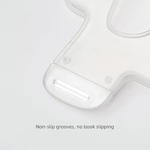 Book Clip to Hold Book Open,Sturdy Non-Slip Page Holder Clips for Reading - color: 2 Transparent
