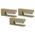 JAM PAPER Modern Desk Stapler - Gold - 3/Pack - color: Gold, size: Pack of 3