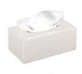 Linen Tissue Box Cover Rectangle,Aesthetic Facial Tissue Cube Box Holder - color: Cream