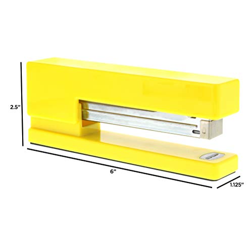 JAM PAPER Modern Desk Stapler - Yellow - Sold Individually - color: Yellow, size: Pack of 1