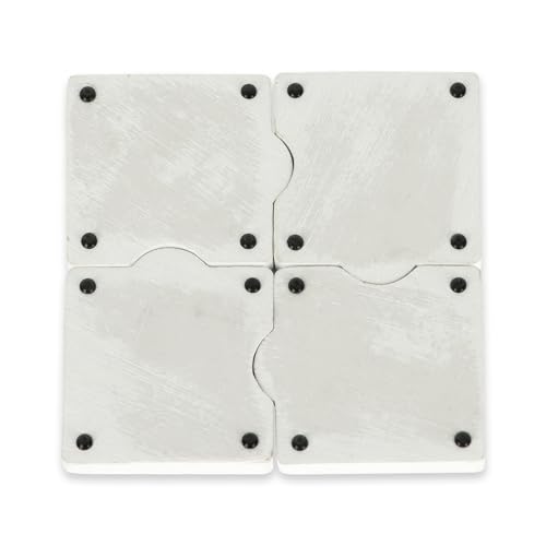 Beach Coasters for Drinks Set of 4, 3.94 Inch Square Resin - color: Red
