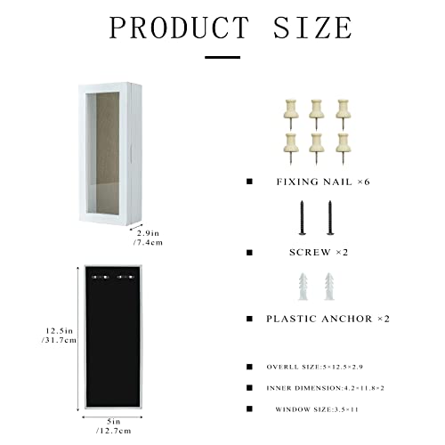 Freezing point Shadow Box Frame 5x12.5 Shadow Boxes Display Case with Linen Back Memorabilia Awards Medals Bouquet Photos Picture Badge Wedding Memory Box for Keepsakes White Small Pin Board White - color: White, size: 5×12.5