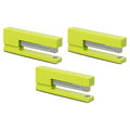 JAM PAPER Modern Desk Stapler - Lime Green - 3/Pack - color: Lime Green, size: Pack of 3