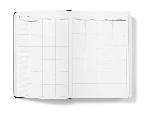 Wykeham's Executive 2026 Undated Daily Journal Planner – Customization Available (Personalized Royal Blue, 8.5"×5.5") - color: Personalized Royal Blue