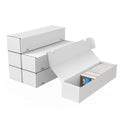 Trading Card Storage Box, 6-Pack 1100 Count White Corrugated Cardboard Box - size: 6 Piece 14in for Standard